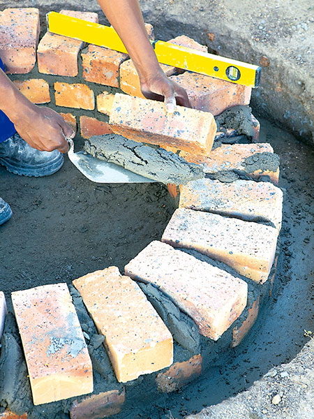 build outer wall for firepit