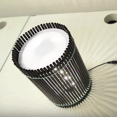 nightlight or lamp made of straws