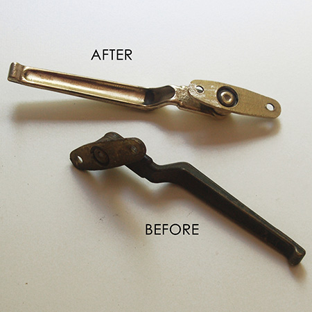 restore brass hardware with dremel multitool