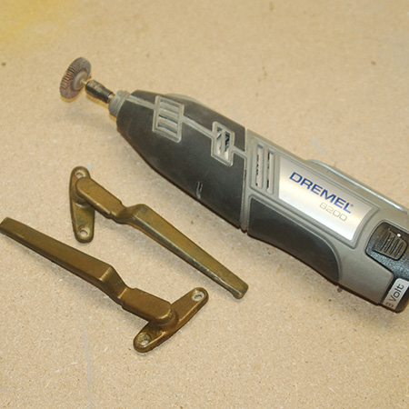restore brass hardware with dremel multitool