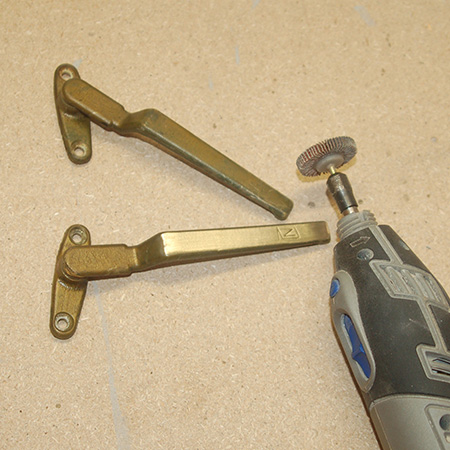 restore brass hardware with dremel multitool