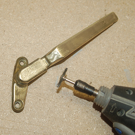restore brass hardware with dremel multitool