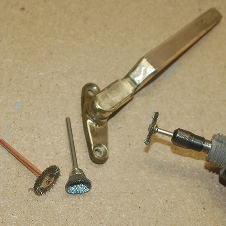 restore brass hardware with dremel multitool