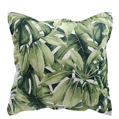 botanical leafy print cushions