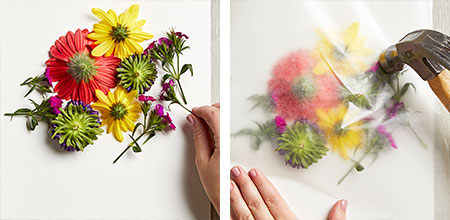 pounded flower wall art