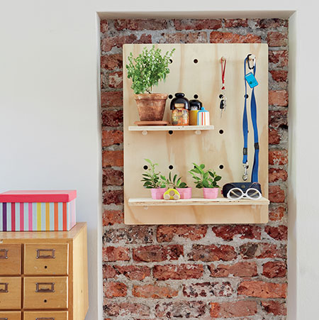 make a diy pegboard for a wall