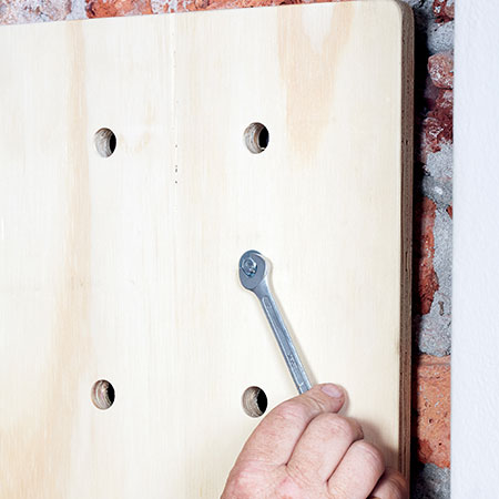 make a diy pegboard for a wall