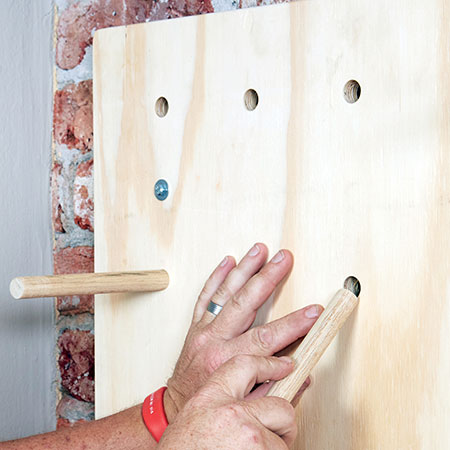 make a diy pegboard for a wall