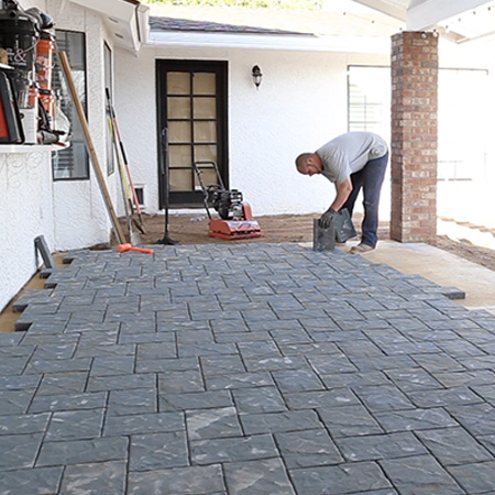 how to pave patio area