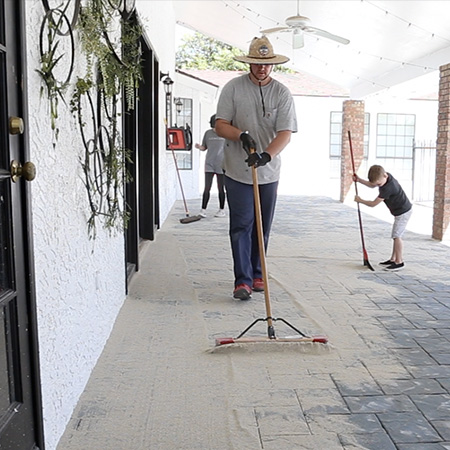 how to pave patio area