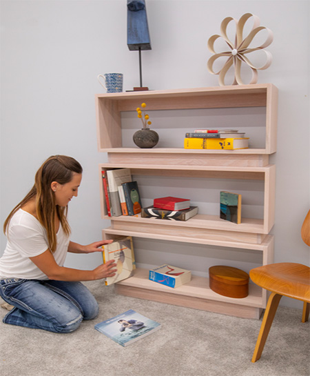 Home Dzine Home Diy How To Make A Stacked Bookshelf