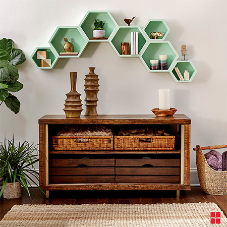 dd colour to your living room with this crafty storage display