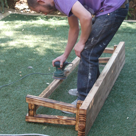 tutorial for farmhouse table with Rust-Oleum wood stain finish