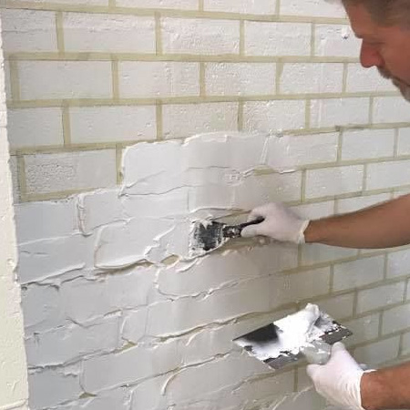 how to faux brick wall