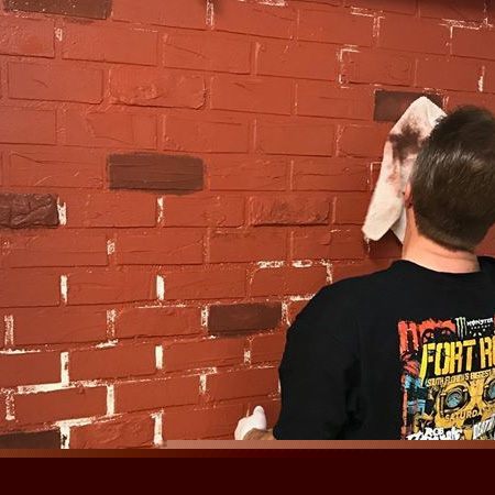 how to faux brick wall