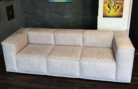 Make your own pleather, leather or faux suede sofa