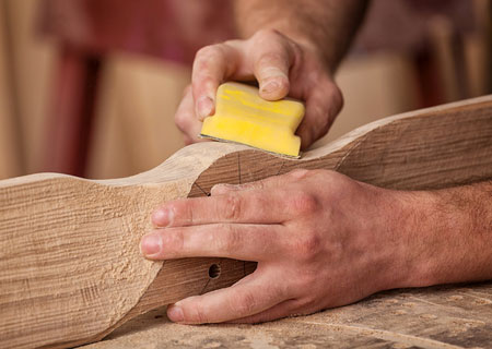 hand sanding of diy projects