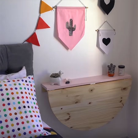 Compact Fold-Down Desk for Child's Bedroom