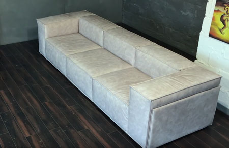 Make your own pleather, leather or faux suede sofa