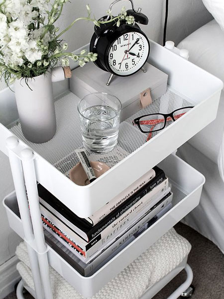 storage trolley for bedside storage