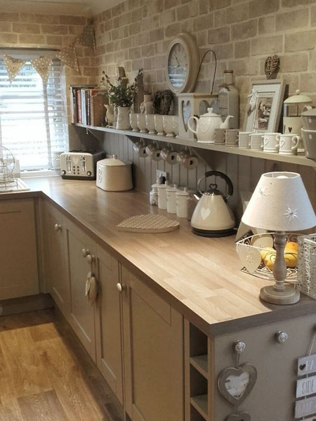 butcher block or wooden countertops
