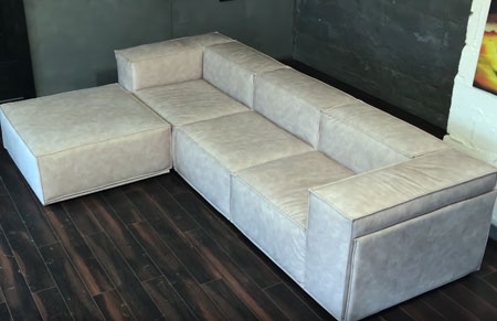 Make your own pleather, leather or faux suede sofa