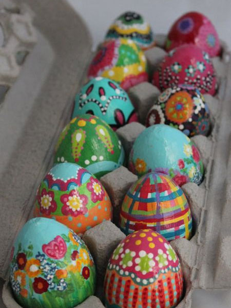 colourful sharpie easter eggs