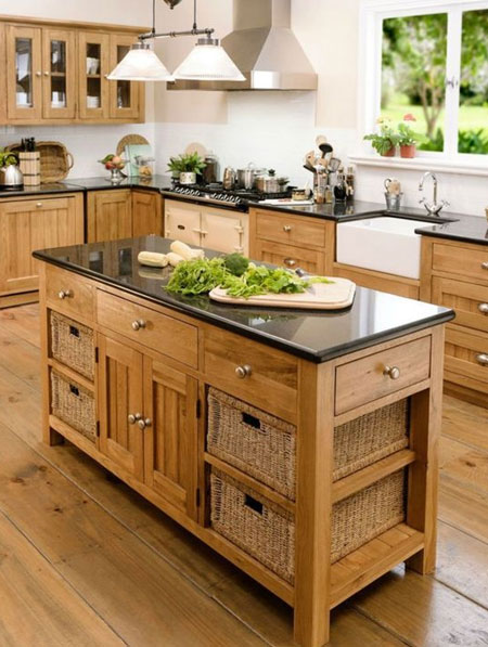 add new baskets to kitchen