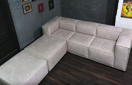 Make your own pleather, leather or faux suede sofa