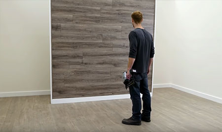 Feature Wall With Laminate Flooring, How To Put Laminate Flooring On Walls