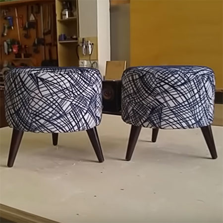 Make a Pair of Upholstered Footstools