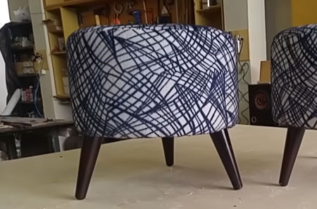 Make a Pair of Upholstered Footstools