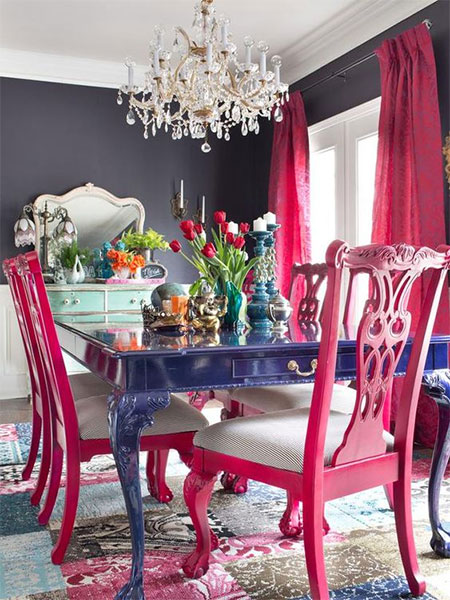 Add Colour to a Bland Dining Room Table