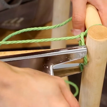 how to weave seat for stool