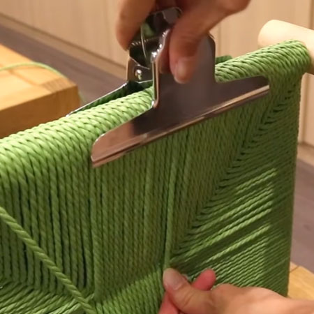 how to weave bench seat