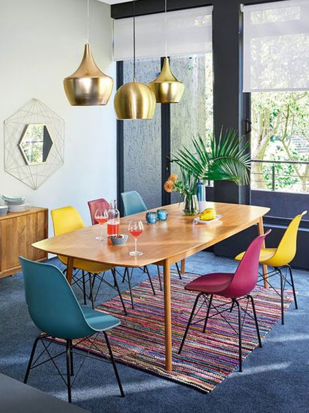 colourful dining chairs