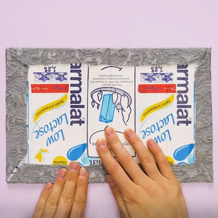 Make a designer clutch from recycled materials