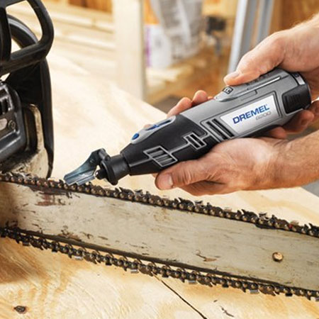 sharpen chain saw blade with dremel