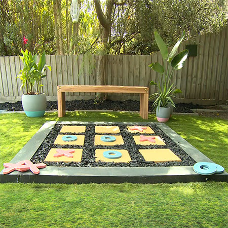 Make a Tic-Tac-Toe Board Out Of Backyard Finds