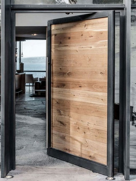 aluminium front entrance door with glass panels