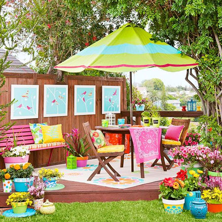 fill garden with bright colours