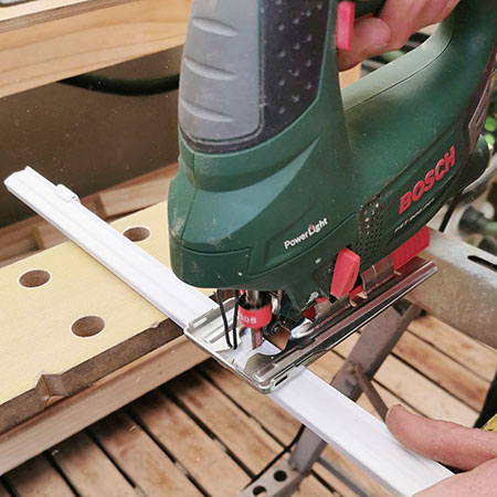 how to cut curtain track to length