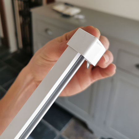 cut the curtain track or rail to the required length