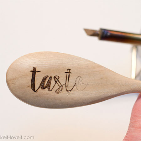 how to woodburning wooden spoons
