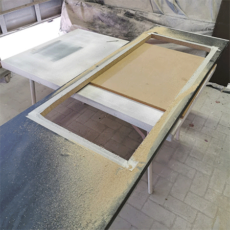 cut out opening for drop in sink