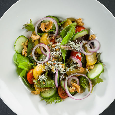 A sweet and tangy salad from The Hussar Grill seduces the taste buds 