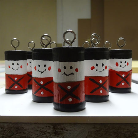 use dowels for christmas tree soldier ornaments