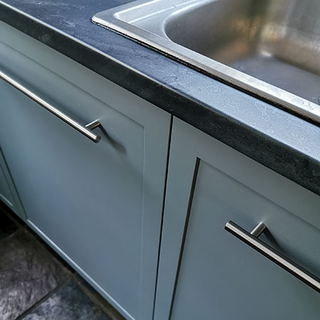 flat matte finish on kitchen cupboard doors