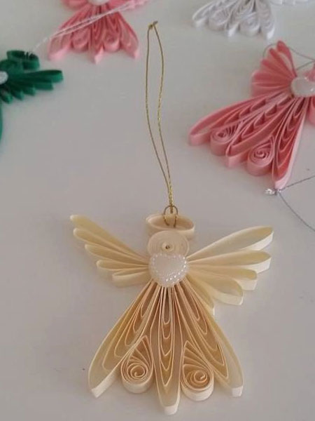how to make paper christmas tree angels