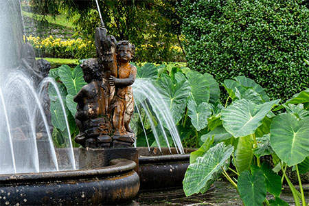 water feature romantic garden